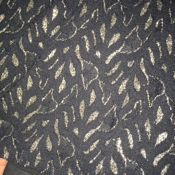 Black and Sparkly Gold High Low Dress - Picture 4 of 4